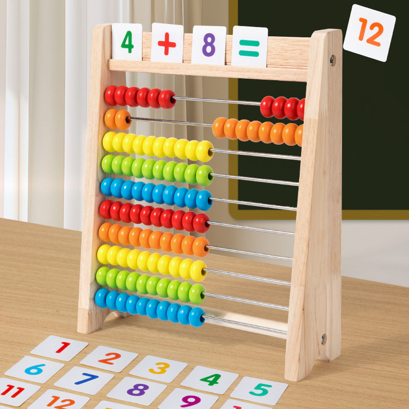 PIGG Montessori children's abacus calculation stand arithmetic kindergarten first grade teaching aids students abacus mental arithmetic addition and subtraction abacus