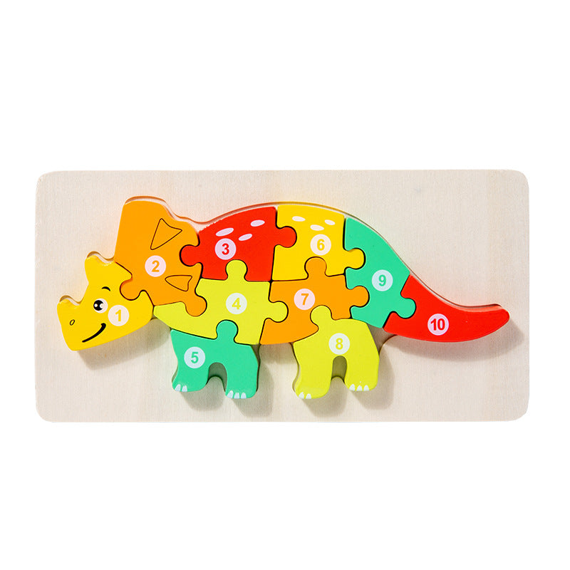 Wooden Children's Educational Toys 4-6 Wooden Animal Traffic Shape Matching 3D Montessori Colorful Shape Learning Puzzle, Preschool Education Toys Gifts for Boys Girls