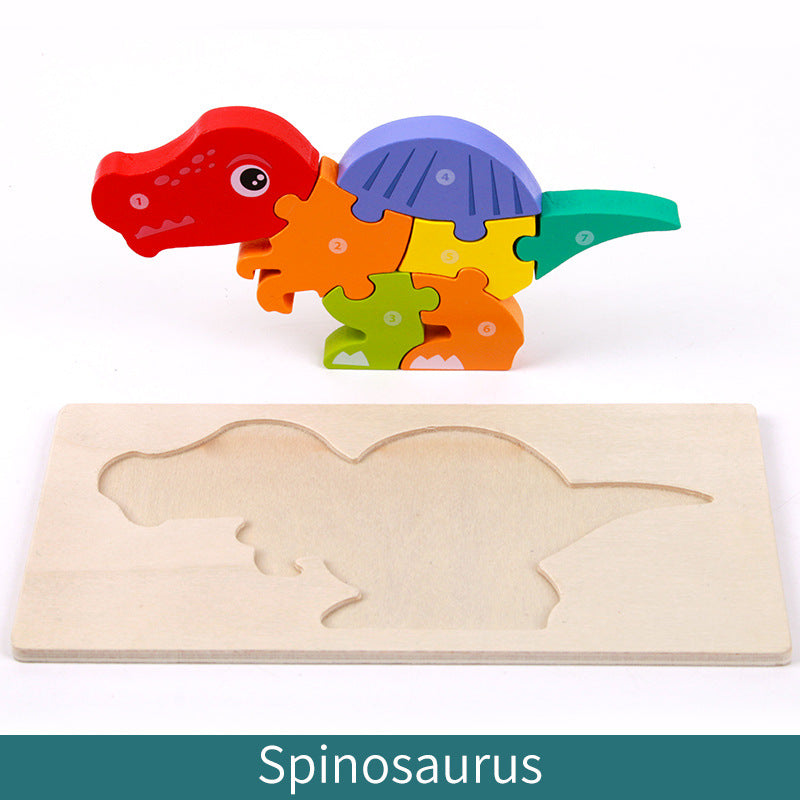 Wooden Children's Educational Toys 4-6 Wooden Animal Traffic Shape Matching 3D Montessori Colorful Shape Learning Puzzle, Preschool Education Toys Gifts for Boys Girls