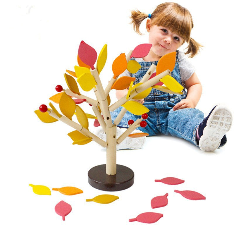 Kindergarten Educational Assembly and Disassembly Toy Model Wooden Baby Gift Children's Manual Leaf Puzzle Blocks