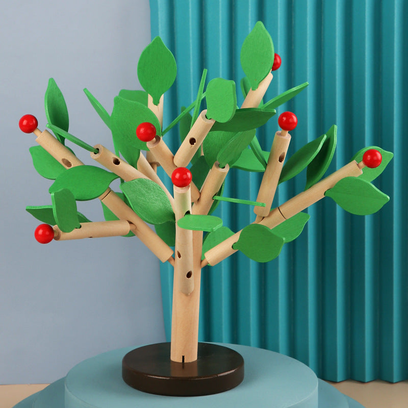 Kindergarten Educational Assembly and Disassembly Toy Model Wooden Baby Gift Children's Manual Leaf Puzzle Blocks