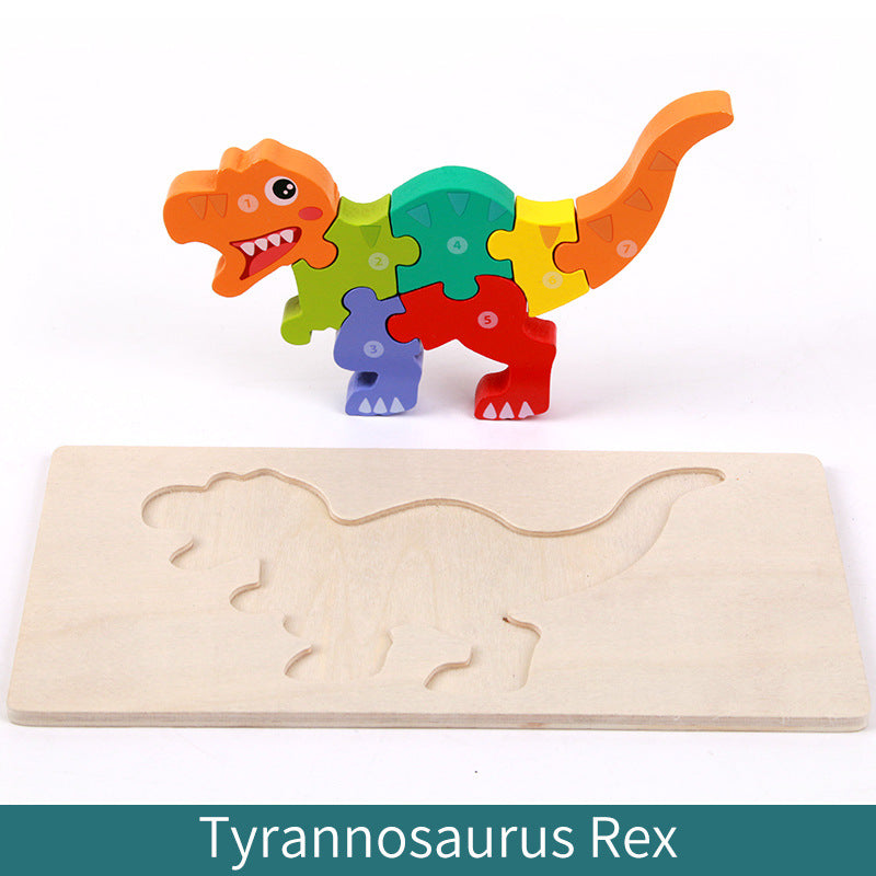 Wooden Children's Educational Toys 4-6 Wooden Animal Traffic Shape Matching 3D Montessori Colorful Shape Learning Puzzle, Preschool Education Toys Gifts for Boys Girls