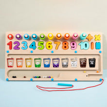 Magnetic Color and Number Maze, Montessori Toys for 3+ Year Old, Wooden Puzzle Activity Board, Learning Educational Counting Matching Toys for Toddlers and Kids Boys Girls Preschoolers 3 4 5 Years Old