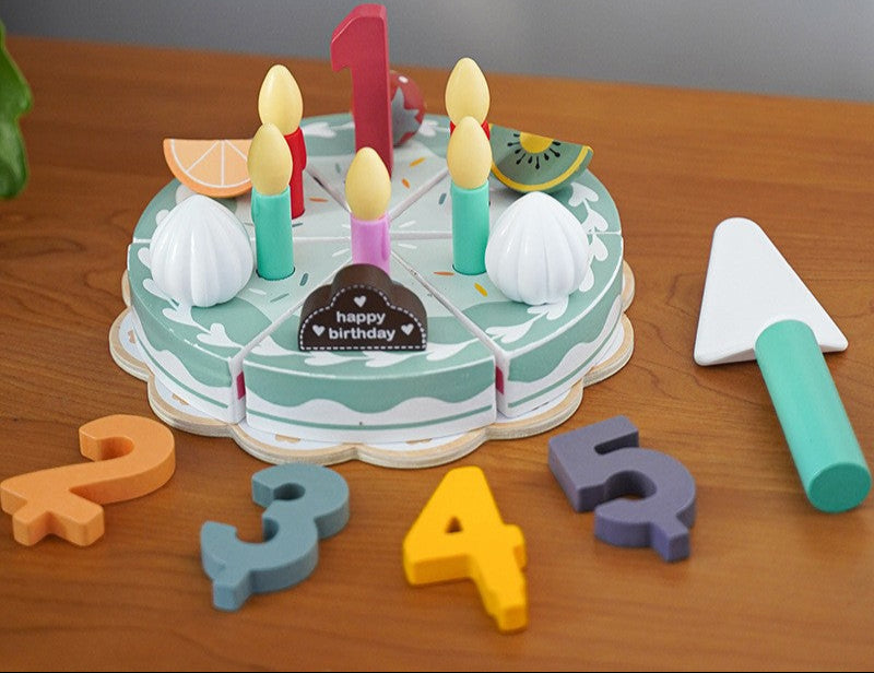 Wooden Tea Party Set for Little Girls, Tea Set Toddler Girl Toys, Pretend Play Tea Sets for Toddlers 3-5, Wooden Toys with Cupcake Stand & Play Kitchen Accessories for 3 4 5 6 Years Old Gifts