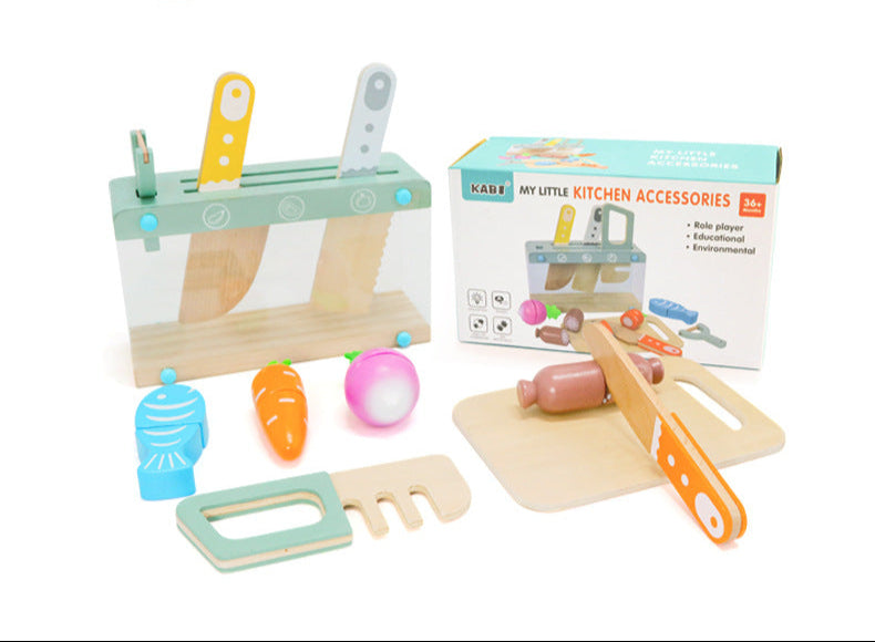 Wooden Tea Party Set for Little Girls, Tea Set Toddler Girl Toys, Pretend Play Tea Sets for Toddlers 3-5, Wooden Toys with Cupcake Stand & Play Kitchen Accessories for 3 4 5 6 Years Old Gifts