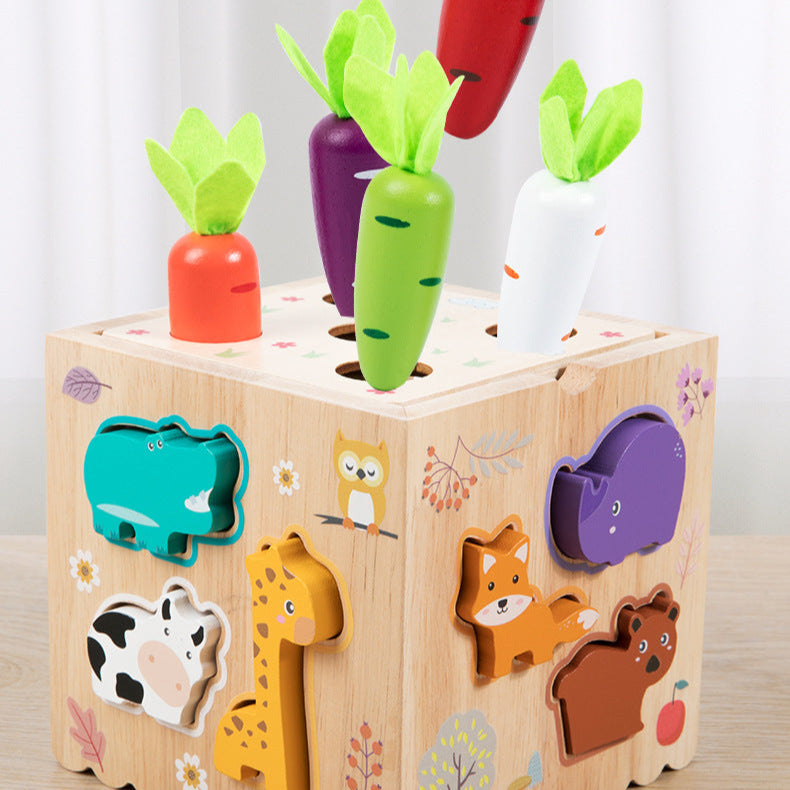 Children's Multi-Functional Wooden Montessori 8 in 1 Knock Ball Animal Matching Fishing Early Education Educational Toys Toys for 1+ Year Old Boys&Girls,Kids Educational Learning Toys for Toddlers Age 1-2