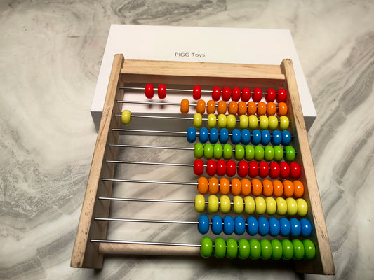 PIGG Montessori children's abacus calculation stand arithmetic kindergarten first grade teaching aids students abacus mental arithmetic addition and subtraction abacus