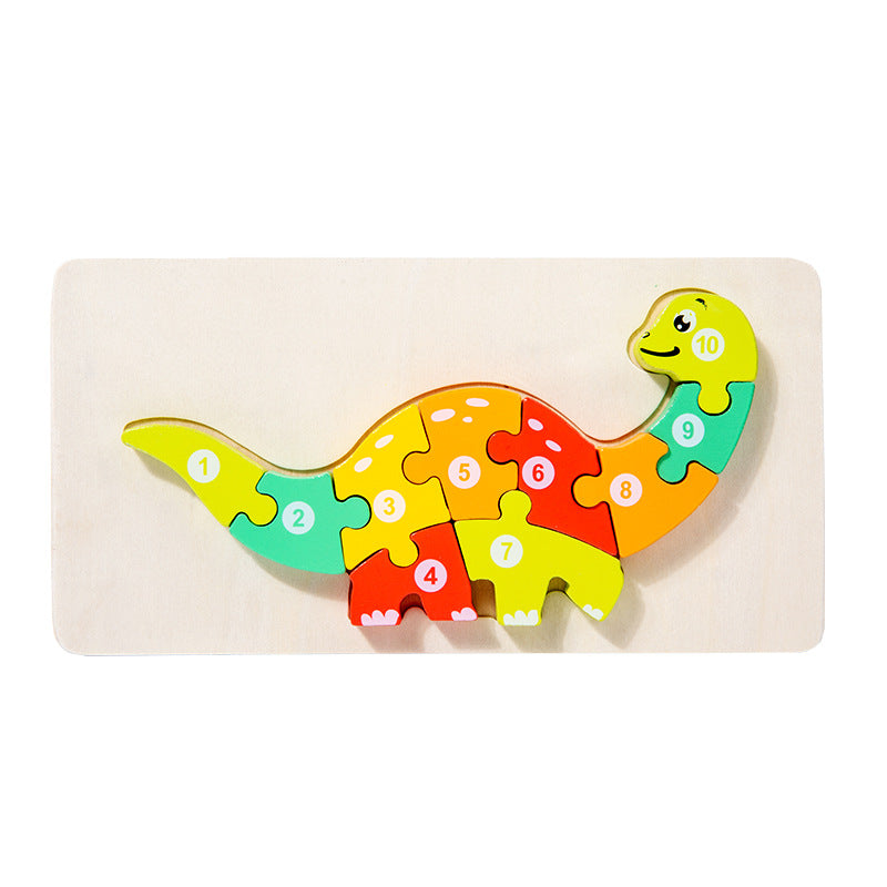Wooden Children's Educational Toys 4-6 Wooden Animal Traffic Shape Matching 3D Montessori Colorful Shape Learning Puzzle, Preschool Education Toys Gifts for Boys Girls