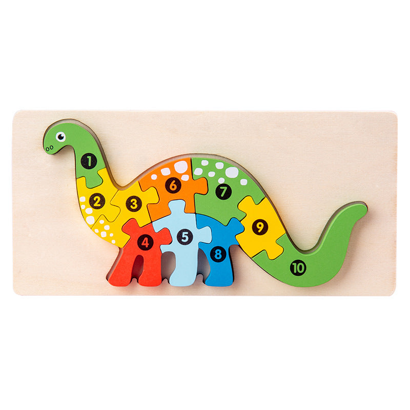 Wooden Children's Educational Toys 4-6 Wooden Animal Traffic Shape Matching 3D Montessori Colorful Shape Learning Puzzle, Preschool Education Toys Gifts for Boys Girls