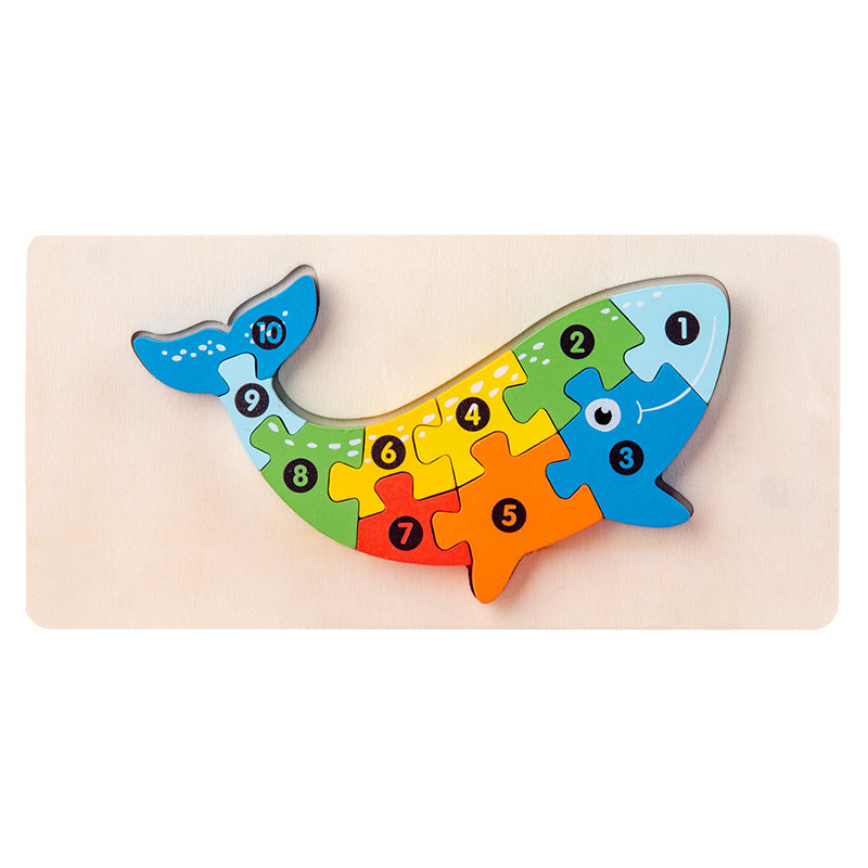 Wooden Children's Educational Toys 4-6 Wooden Animal Traffic Shape Matching 3D Montessori Colorful Shape Learning Puzzle, Preschool Education Toys Gifts for Boys Girls