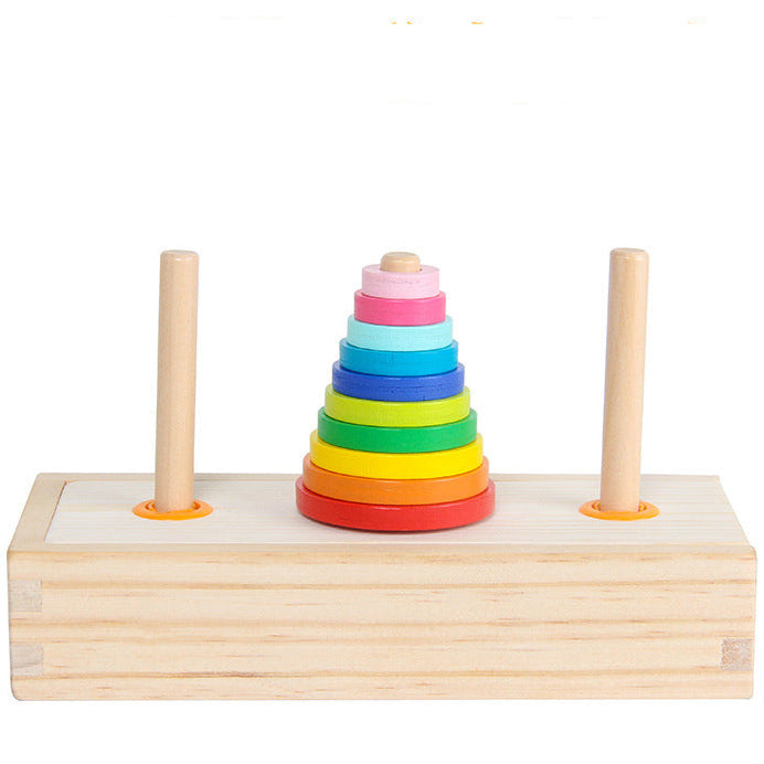 Montessori Toys Tower Wooden Toys Logical Thinking Challenge Wooden Sensory Toys for Ages 2-4 Toddlers Kids Baby, Toddler Stocking Stuffers Learning Toy