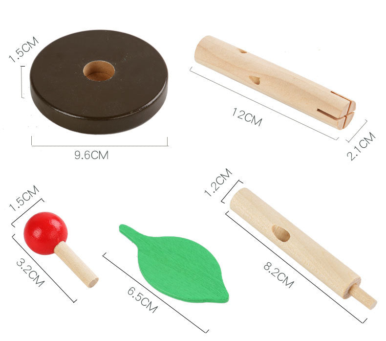 Kindergarten Educational Assembly and Disassembly Toy Model Wooden Baby Gift Children's Manual Leaf Puzzle Blocks