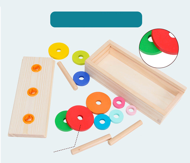 Montessori Toys Tower Wooden Toys Logical Thinking Challenge Wooden Sensory Toys for Ages 2-4 Toddlers Kids Baby, Toddler Stocking Stuffers Learning Toy