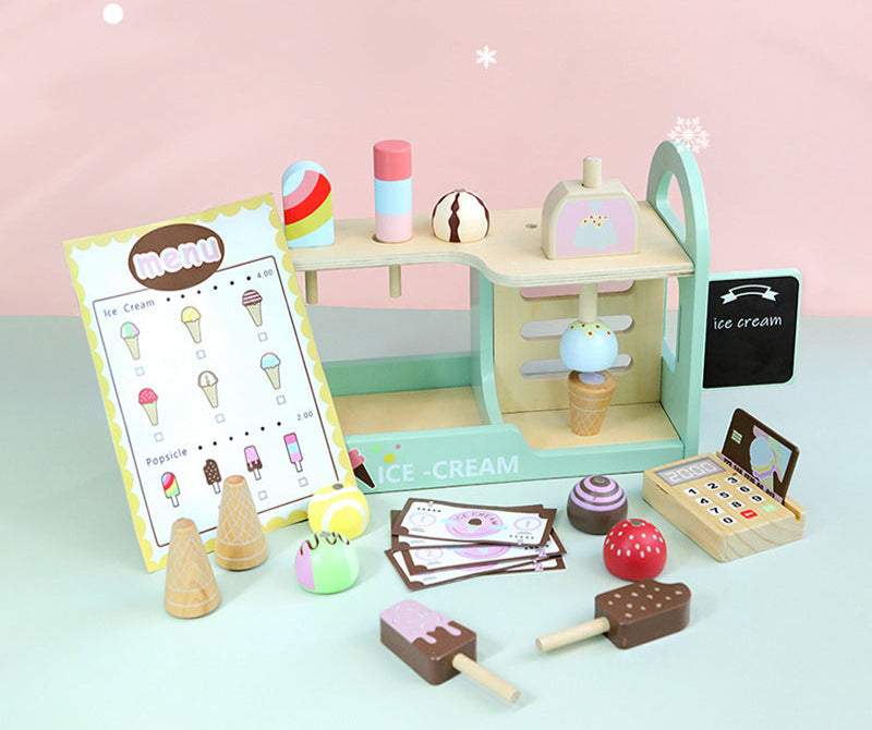 Wooden Tea Party Set for Little Girls, Tea Set Toddler Girl Toys, Pretend Play Tea Sets for Toddlers 3-5, Wooden Toys with Cupcake Stand & Play Kitchen Accessories for 3 4 5 6 Years Old Gifts