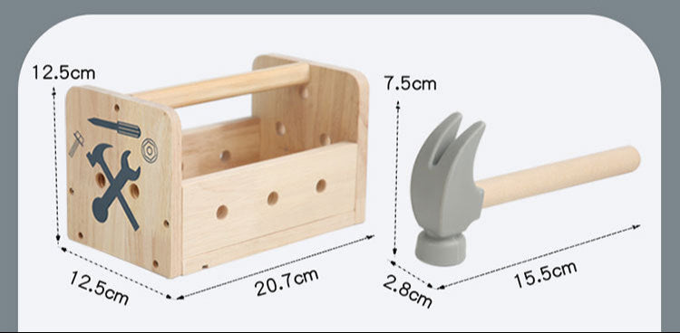 Montessori Toys ool Bench for Kids Toy Play Workbench Wooden Tool Bench Workshop Workbench with Tools Set Wooden Construction Bench Toy for 3 4 5 Year Old Boys Girls