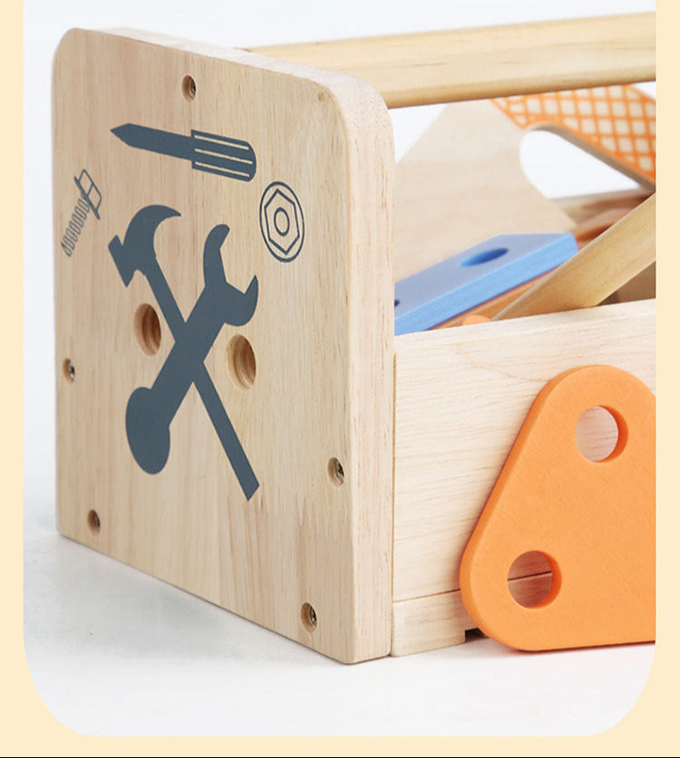 Montessori Toys ool Bench for Kids Toy Play Workbench Wooden Tool Bench Workshop Workbench with Tools Set Wooden Construction Bench Toy for 3 4 5 Year Old Boys Girls
