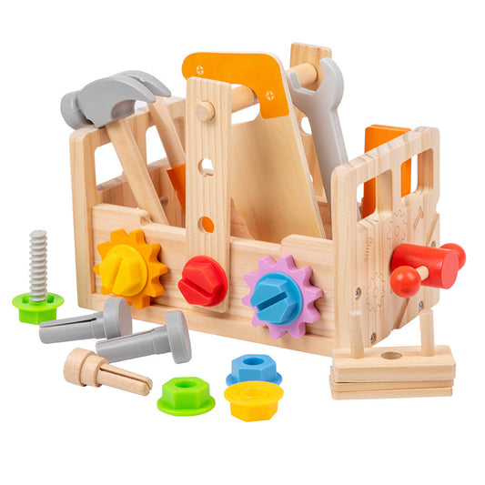 Toddler Wooden Simulation Repair Toolbox Nuts Screws Educational Disassembly Building Blocks Toy Baby Birthday Gift
